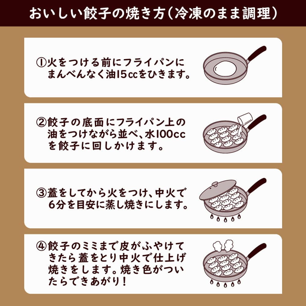 夢幻豚黒豚ギョーザのおいしい焼き方