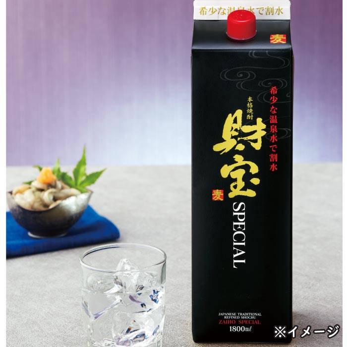 焼酎財宝スペシャル一升紙パック（麦） 麦焼酎 一升紙パック（1.8L）