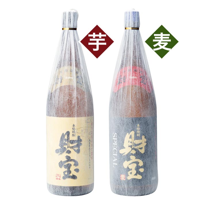 財宝スペシャル一升瓶2本化粧箱入セット（芋麦各1本） 芋1本・麦1本