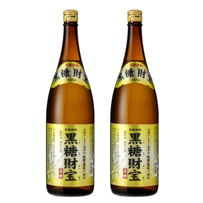 黒糖財宝一升瓶2本化粧箱入セット