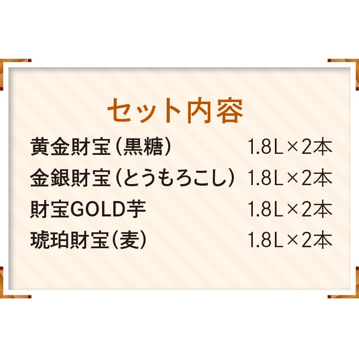 プレミアム焼酎4種8本組合わせセット 4種8本セット