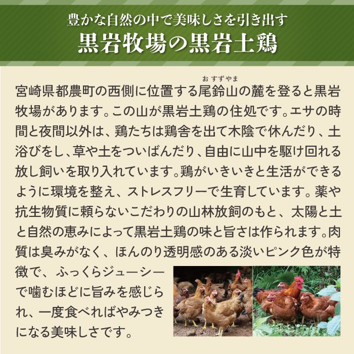 宮崎産黒岩土鶏ローストチキン（1kg）