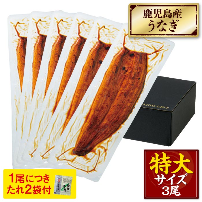 鹿児島産特大うなぎ蒲焼[養殖]6尾【化粧箱】